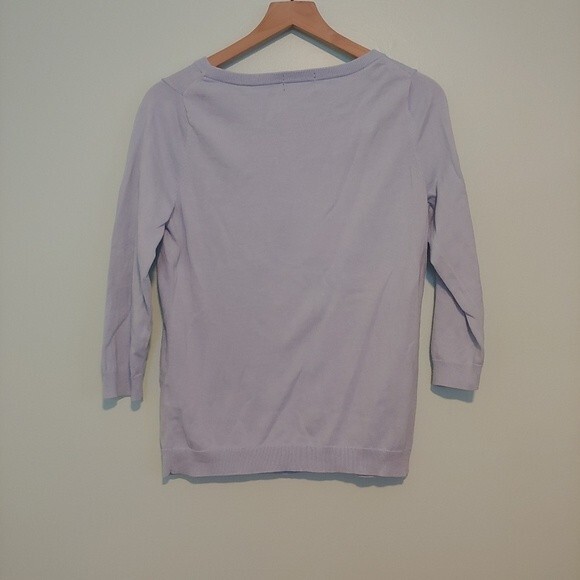 Lands' End 100% Supima Cotton Light Blue Pullover Sweater Size Small - Picture 4 of 6